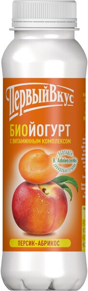 Биойогурт «Первый вкус» Персик-абрикос 2,5%, 270 г
