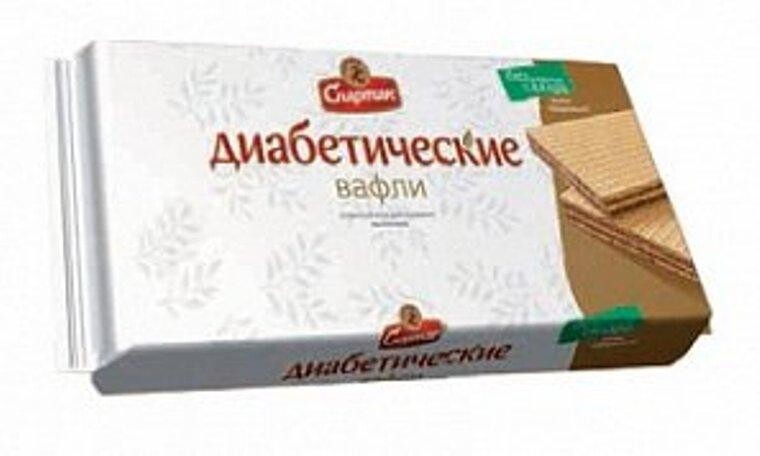 Вафли Спартак Диабетические Топ с начинкой на сорбите 100 гр., флоу-пак