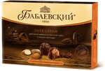 Конфеты Dark сream Бабаевский дробленый миндаль и ореховый крем темный шоколад, 0.20кг