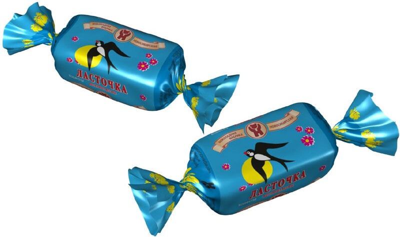 Конфеты Ласточка - вестница весны, Шоколадная фабрика Новосибирская