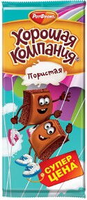 Кондитерская плитка Хорошая компания пористая, Рот Фронт, 80 гр.