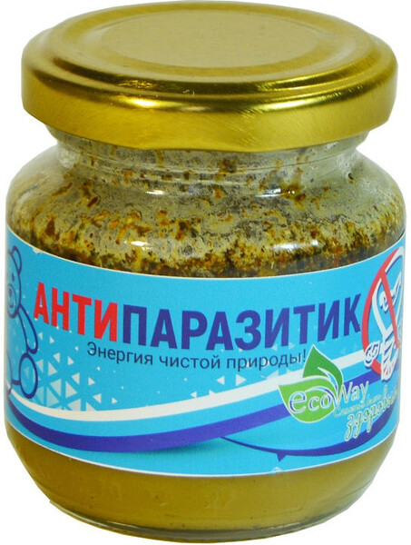 Средство от глистов, паразитов на основе меда и трав 