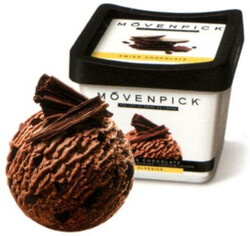 Мороженое Movenpick Swiss Chocolate Сливочное шоколадное с шоколадным соусом с шоколадом 2.4л