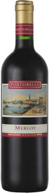 Вино красное полусладкое «Portobello Merlot Trevenezie» 2022 г., 0.75 л