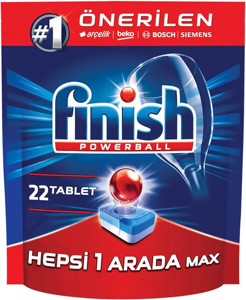 Таблетки для посудомоечных машин Finish All in one MAX 22 шт
