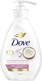 Жидкое крем-мыло Dove Кокос и миндальное молочко с 1/4 увлажняющего крема, 250 мл
