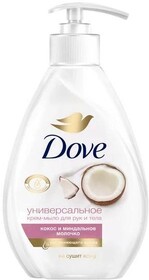 Жидкое крем-мыло Dove Кокос и миндальное молочко с 1/4 увлажняющего крема, 250 мл