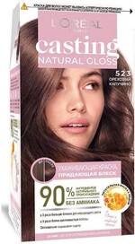 Краска-уход для волос L'Oreal Paris без аммиака Casting Natural Gloss оттенок 523 Ореховый капучино