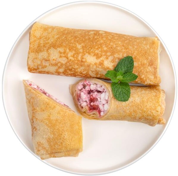 Блинчики АШАН творог ягоды, 1 шт