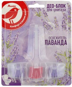 Подвесной блок для унитаза АШАН Красная Птица лаванда, 40 г