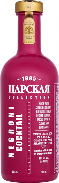 Коктейль Царская коллекция Negroni Cocktail 30 % алк., Россия, 0,5 л