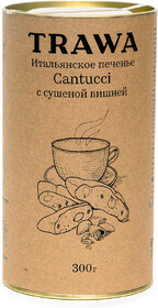 Печенье TRAWA Итальянское Кантуччи с вишней на меду 300 г