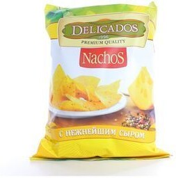 Чипсы кукурузные DELICADOS Nachos Сыр, 0.08кг