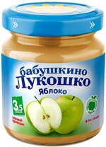 Пюре Бабушкино Лукошко с яблоком без сахара с 4 месяцев 100 г 6 штук