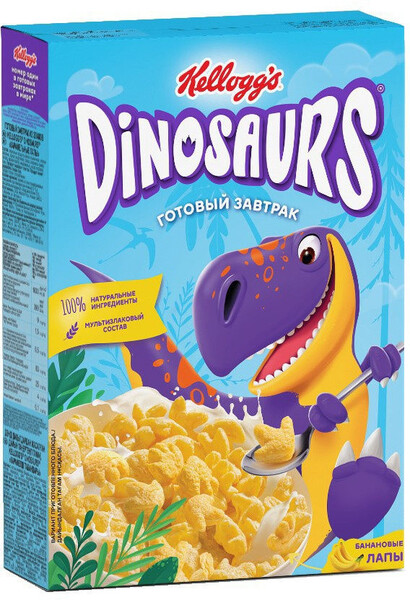 Kelloggs dinosaurs Готовый завтрак бан лапы