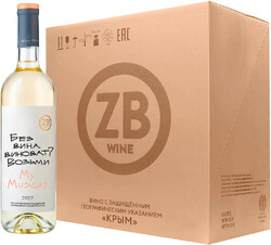 Вино ZB Wine Мускат российское белое полусладкое, 750мл