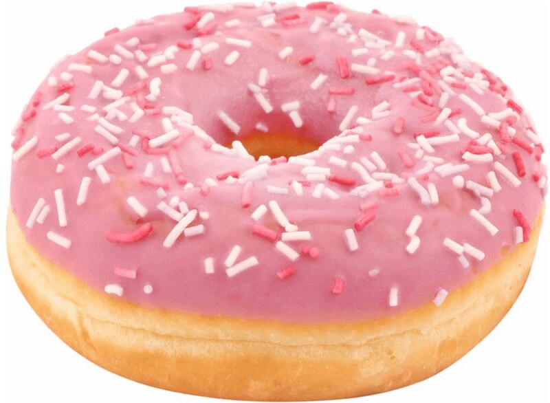 Донат глазированный Mirel Ягодный микс с начинкой со вкусом ягод БЗП ДЕФРОСТ, 70 гр.