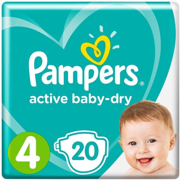 Подгузники Pampers Active Baby 4 (8-14 кг), 20 шт