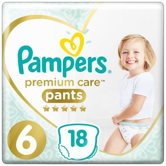 Подгузники-трусики Pampers Premium Care размер 6 (15+ кг), 18 шт