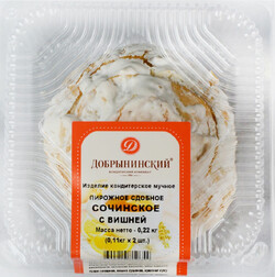 Пирожное Добрынинский Сочинское с вишней 220г