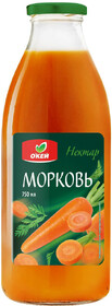 Нектар О`КЕЙ Морковь с мякотью 0,75л ст/б