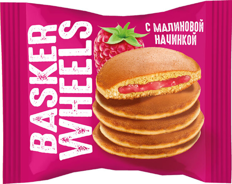 «Basker Wheels», pancake с джемом с соком малины, 36 г