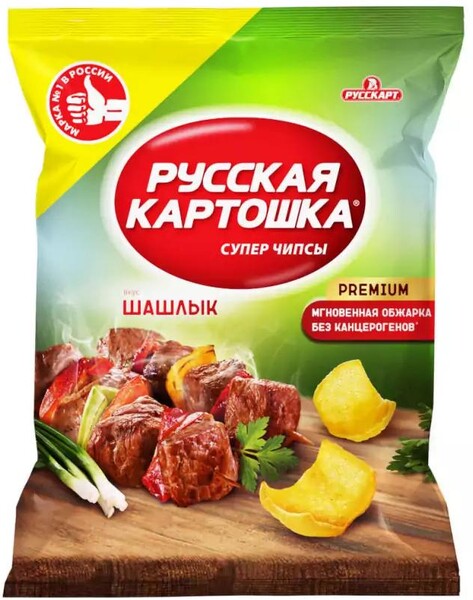 Чипсы картофельные Русская картошка Шашлык, 105 г