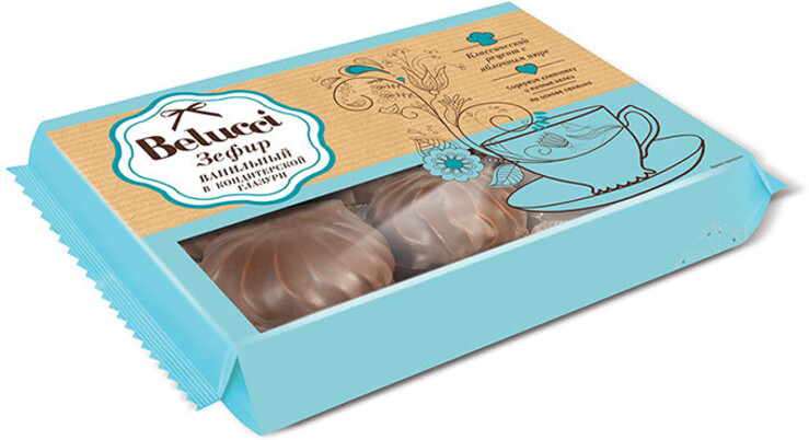 «Belucci», зефир ванильный глазированный, 380 г