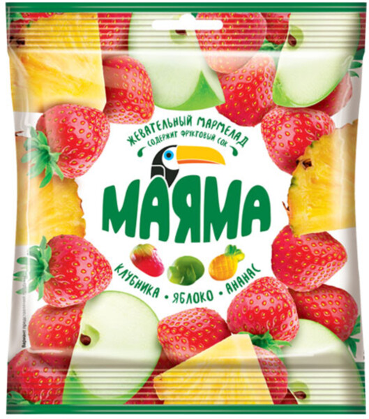 «Маяма», мармелад жевательный в форме ягод и фруктов, 70 г