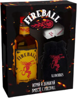 Виски «Fireball» в подарочной упаковке с кубиками в мешке, 0.75 л