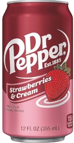 Напиток газированный Dr. Pepper Strawberries Cream США 355 мл., ж/б