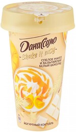 Коктейль йогуртный Даниссимо Спелое манго и бельгийский белый шоколад 190 г