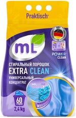Порошок стиральный для цветного и белого белья Meine Liebe Extra Clean универсальный концентрат эффективная формула, 2,4 кг