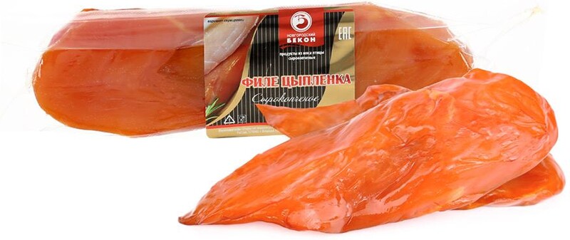 Филе цыплят-бройлеров Новгородский Бекон сырокопченое вес