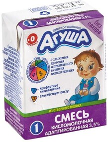 Смесь кисломолочная Агуша-1 с 0 месяцев 3.5% 200 мл