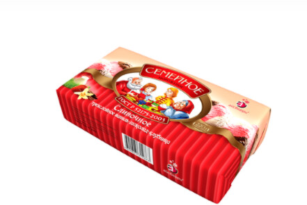 Мороженое «Семейное» брикет трехслойный ваниль-шоколад-клубника, 220 г