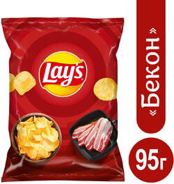 Чипсы картофельные Lay's со вкусом Бекона 95г