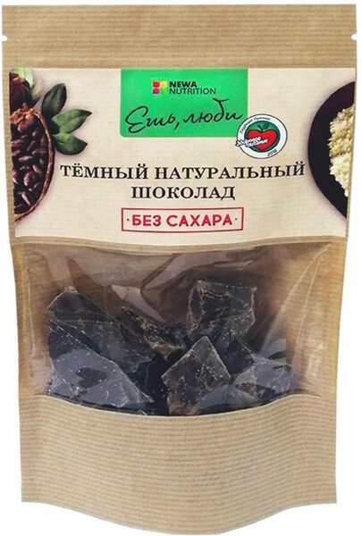 Натуральный шоколад без сахара, 100 грамм