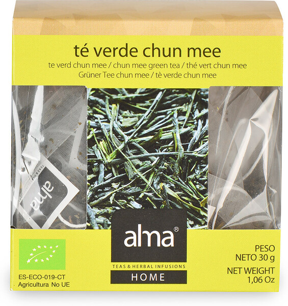 Чай зеленый Alma Home Organic Чунь Ми COFFEE-CENTER S.L. 15*2 г Испания