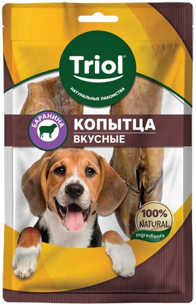 Лакомство для собак Triol копытца вкусные, 65 г