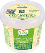 Сыр мягкий Страчателла Глобус Вита с песто 50%, 200 г