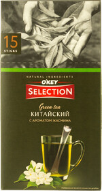 Чай зелёный O'KEY SELECTION с ароматом жасмина в стиках, 15шт х2г