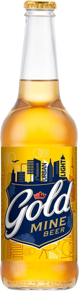 Пиво Голд Майн Бир светлое пастеризованное 4,6%, 450мл