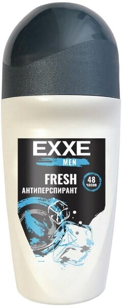 Дезодорант-антиперспирант ролик EXXE men fresh для тела мужской Ледяная свежесть 50 мл., пластик