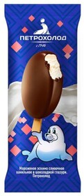 Мороженое сливочное «Петрохолод» ванильное в шоколадной глазури, 70 г