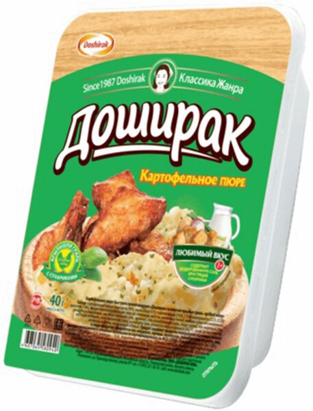 Картофельное пюре быстрого приготовления «Доширак» крылья гриль, 40 г