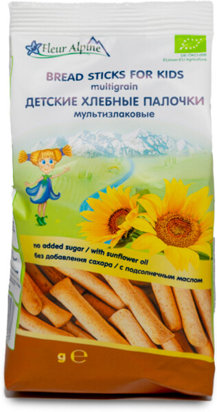 Палочки Fleur Alpine Органик мультизлаковые хлебные с 3-х лет 0,1кг