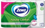 Туалетная бумага Zewa Natural Comfort 3 слоя, 6 рулонов