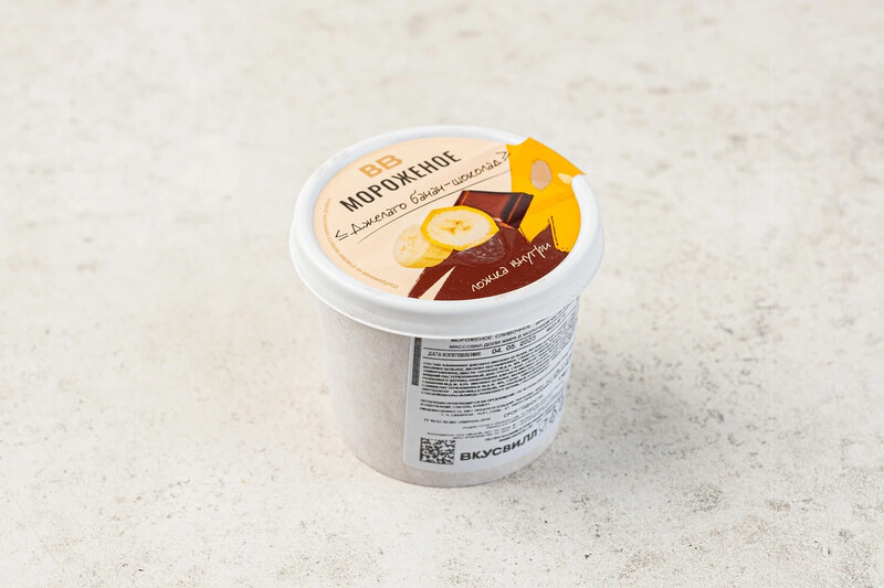 Мороженое сливочное «Джелато банан-шоколад»