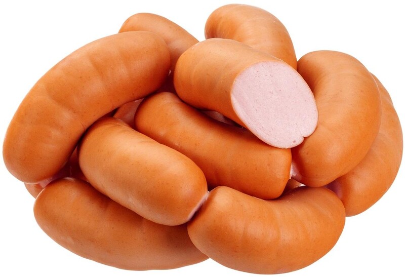 Сардельки Коломенский Обеденные в натуральной оболочке 1 кг., в/у